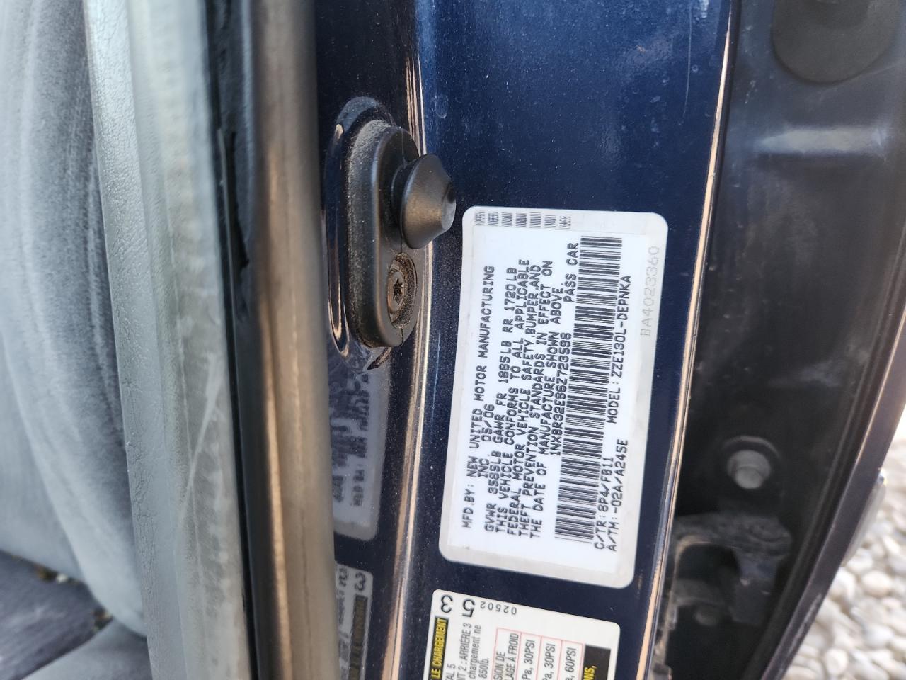 2006 TOYOTA COROLLA