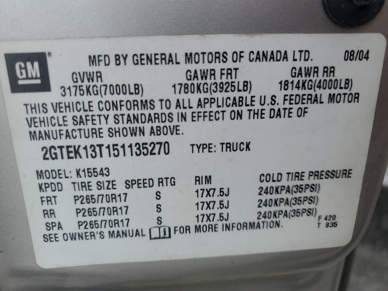 2005 GMC Sierra