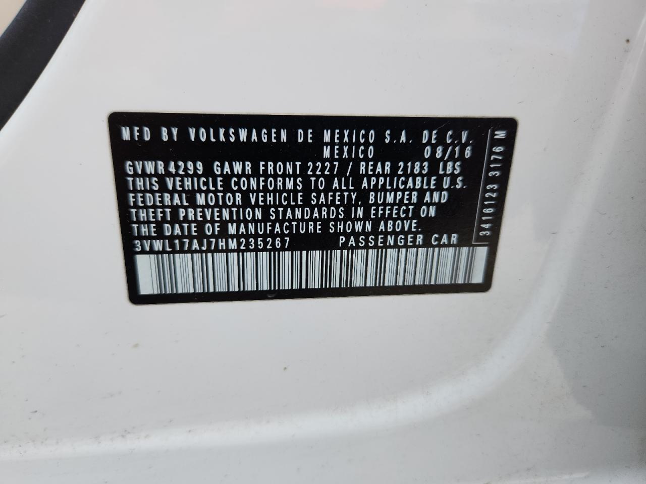 2017 VOLKSWAGEN JETTA