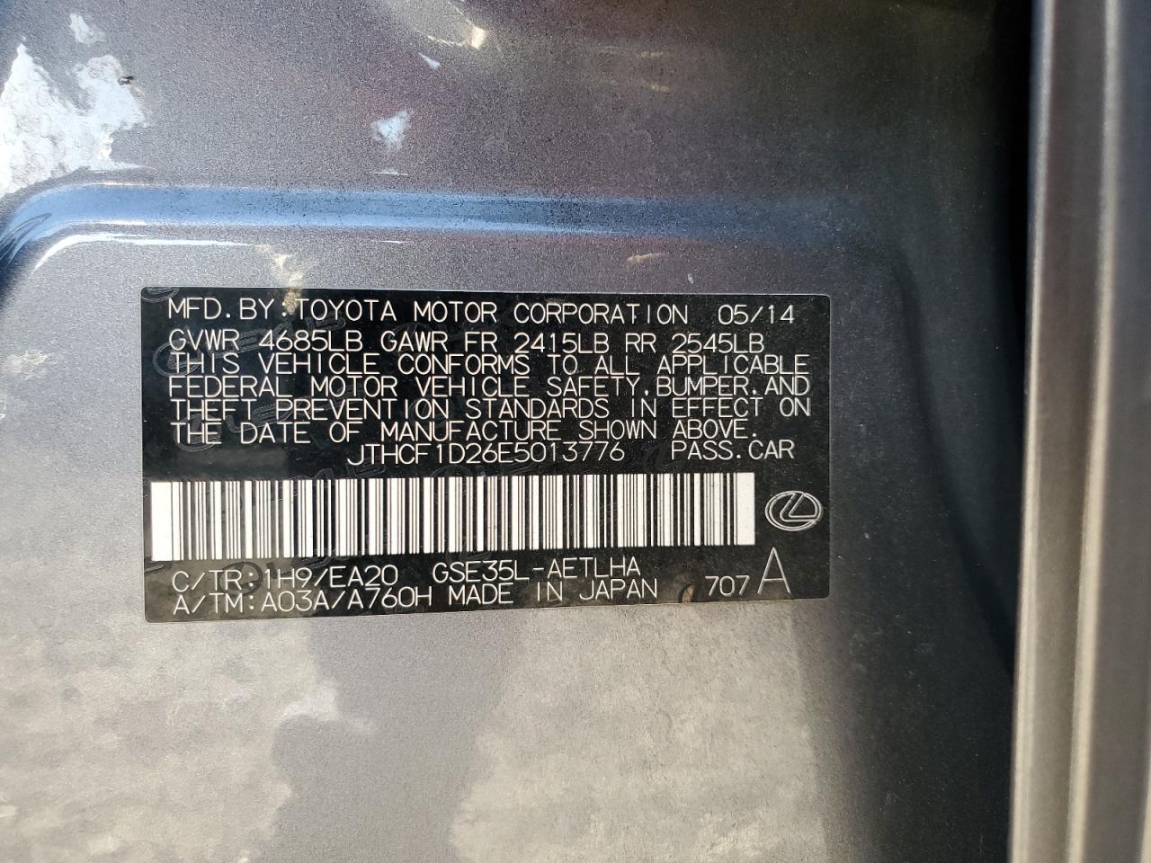 2014 LEXUS Is