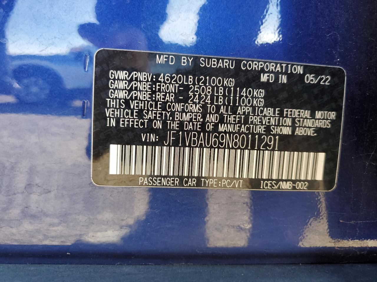 2022 SUBARU WRX