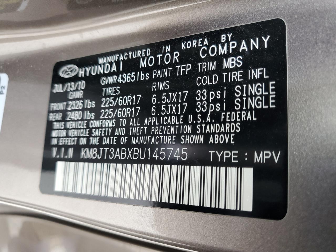 2011 HYUNDAI TUCSON