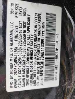 2010 HONDA ODYSSEY