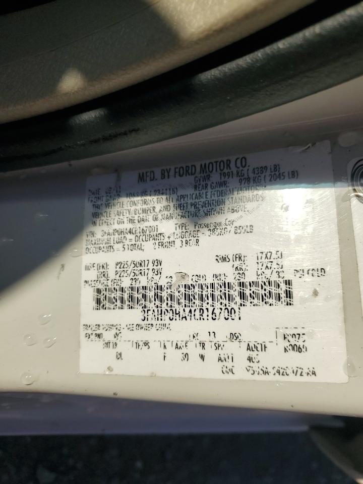2012 FORD FUSION