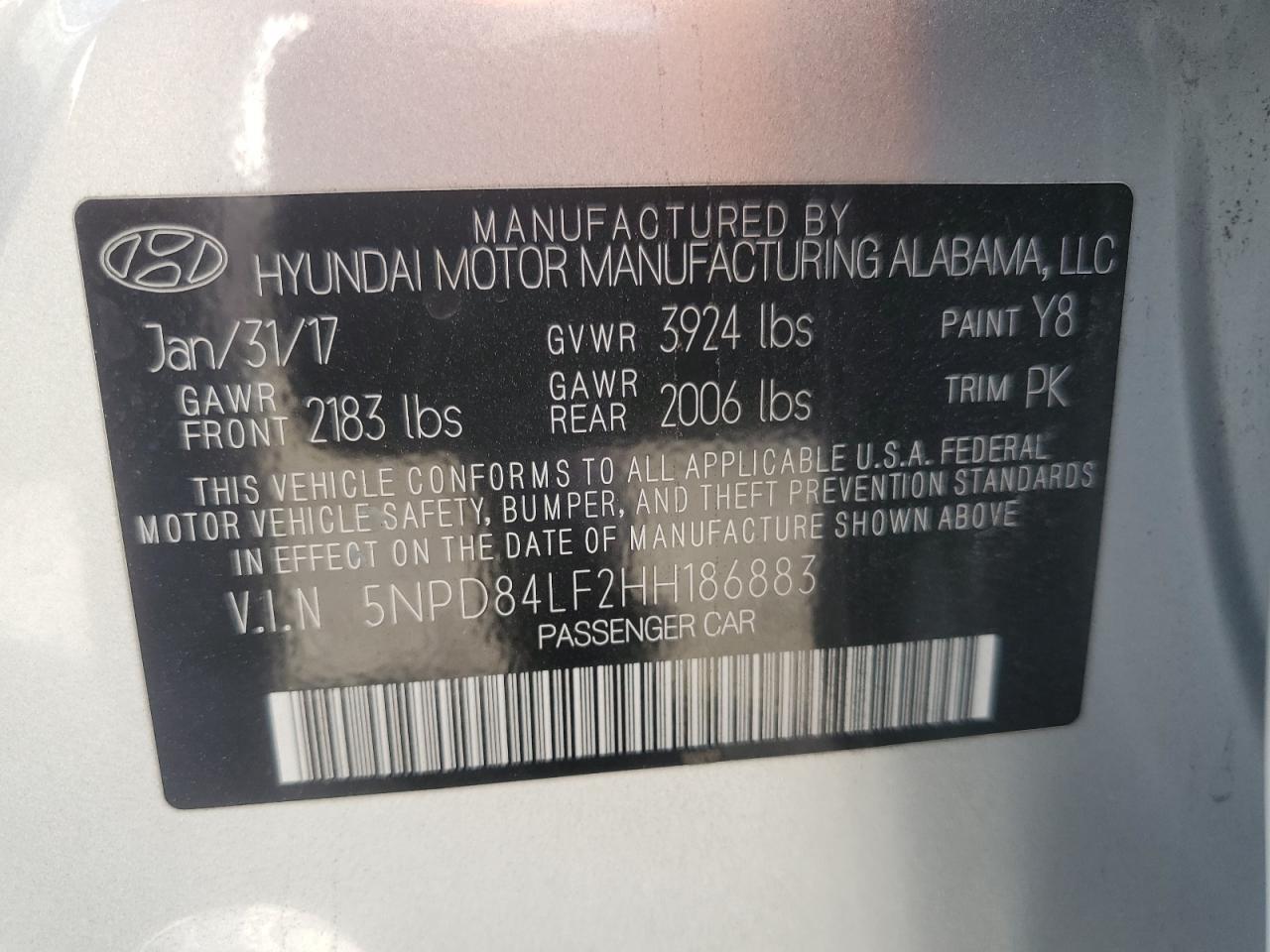 2017 HYUNDAI ELANTRA