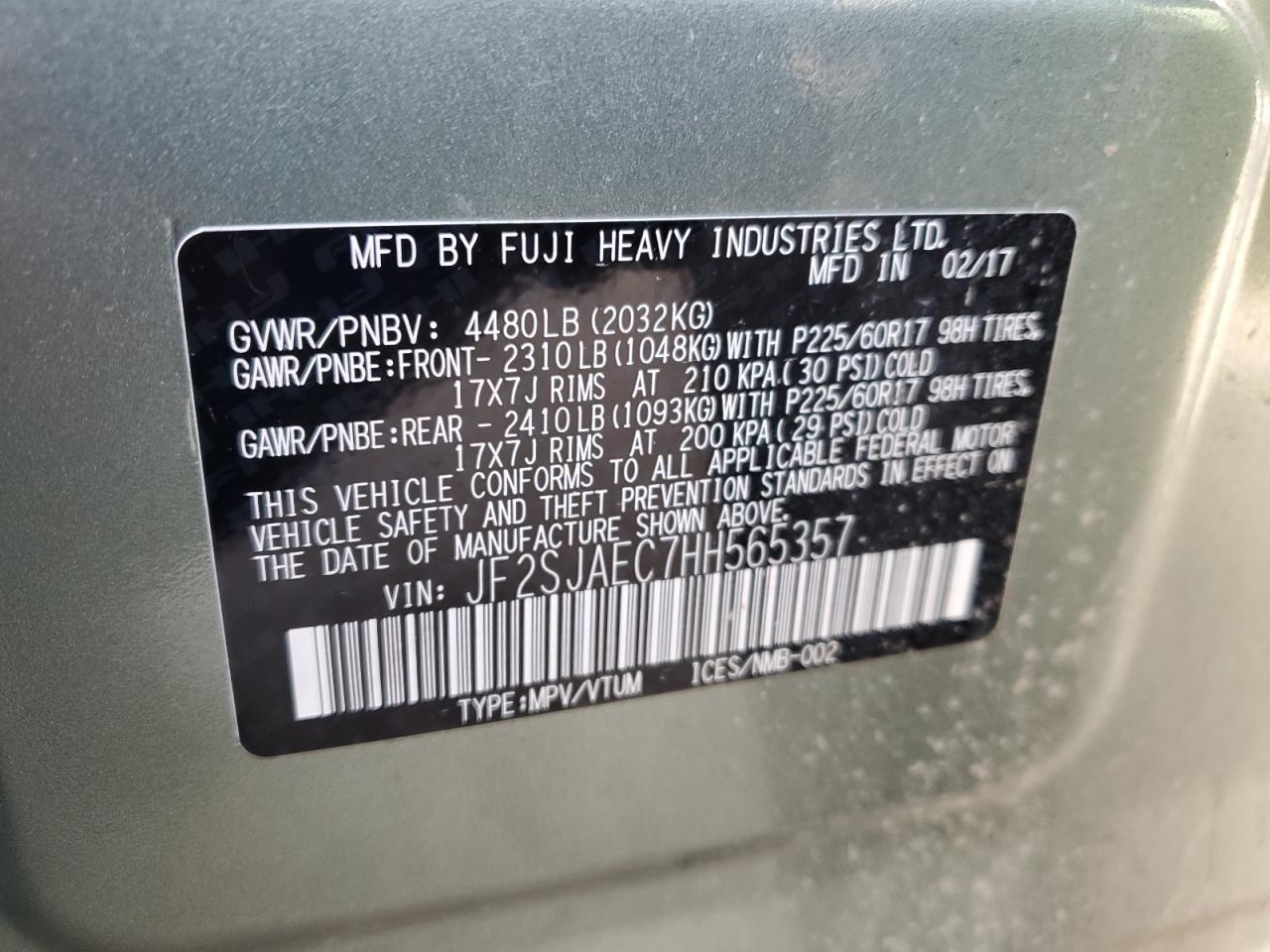 2017 SUBARU FORESTER