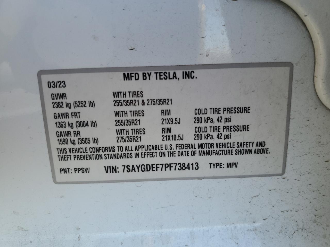 2023 TESLA MODEL Y