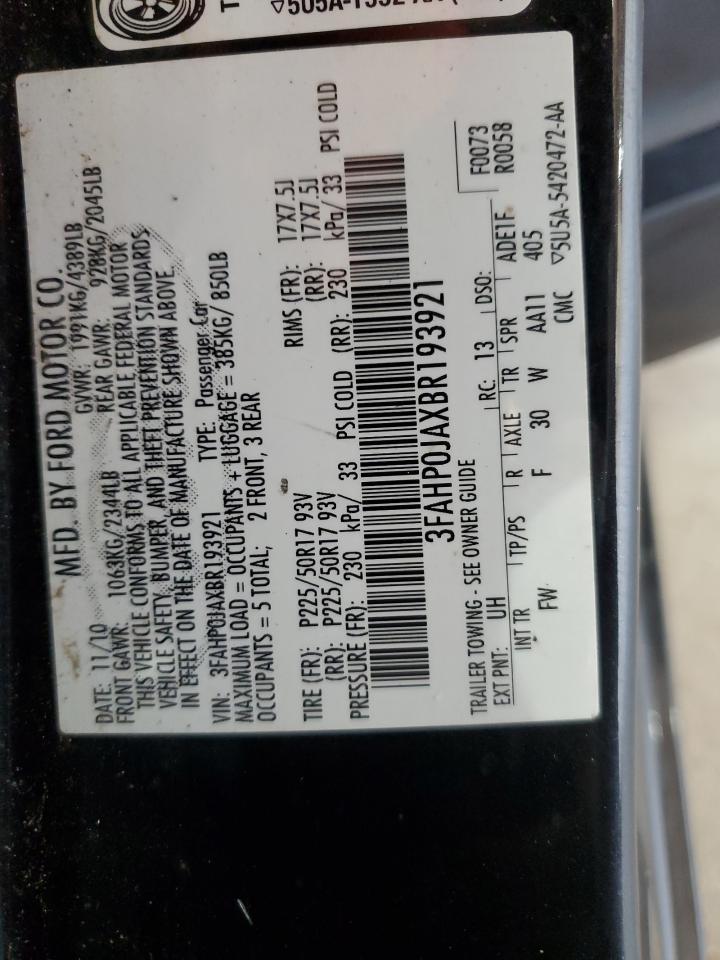 2011 FORD FUSION