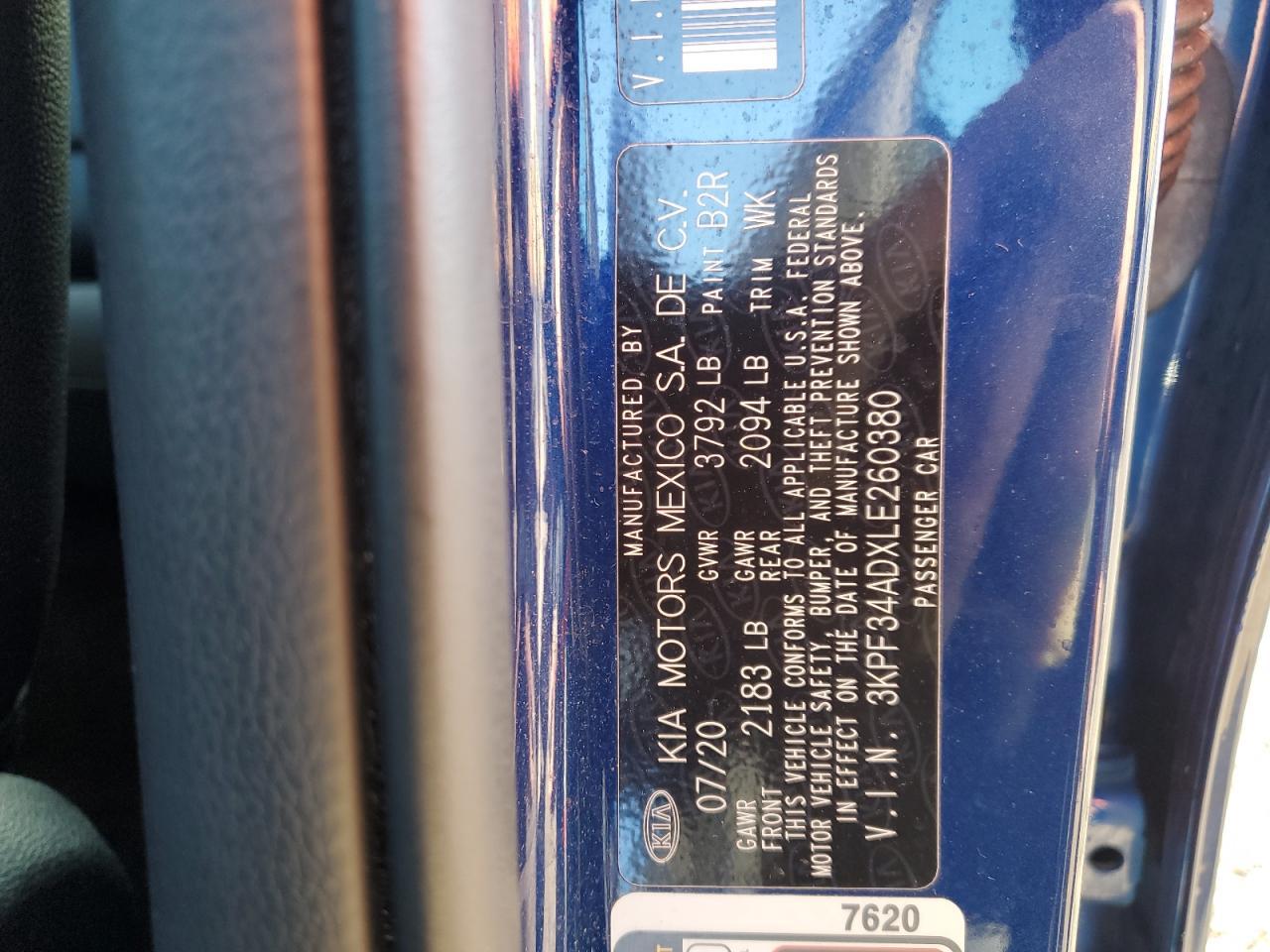 2020 KIA FORTE