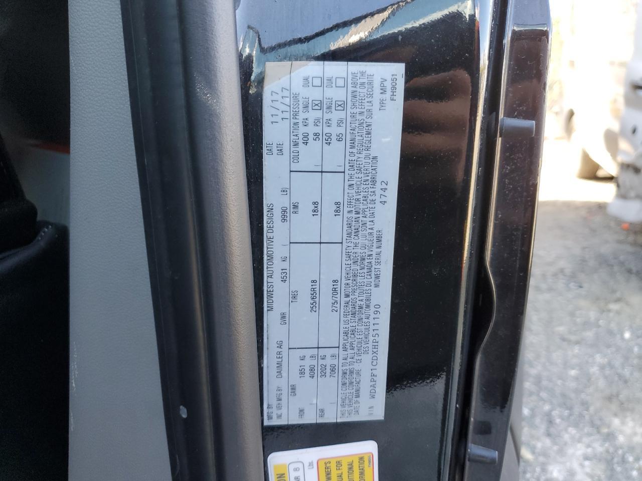 2017 MERCEDES-BENZ Sprinter