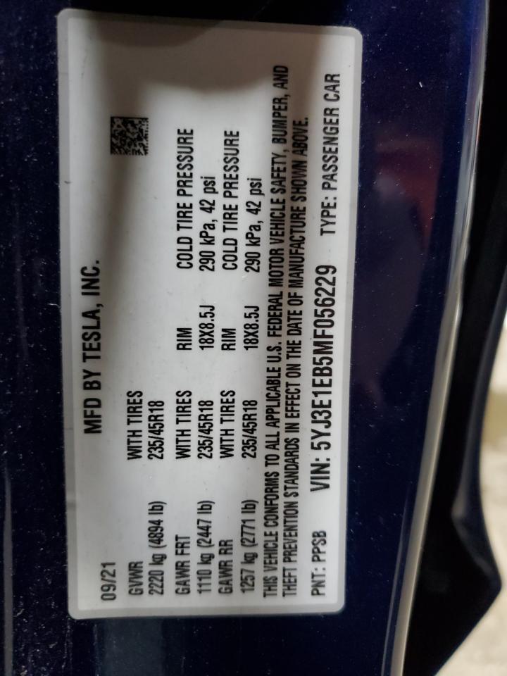 2021 TESLA MODEL 3