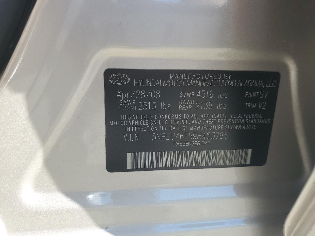 2009 HYUNDAI SONATA
