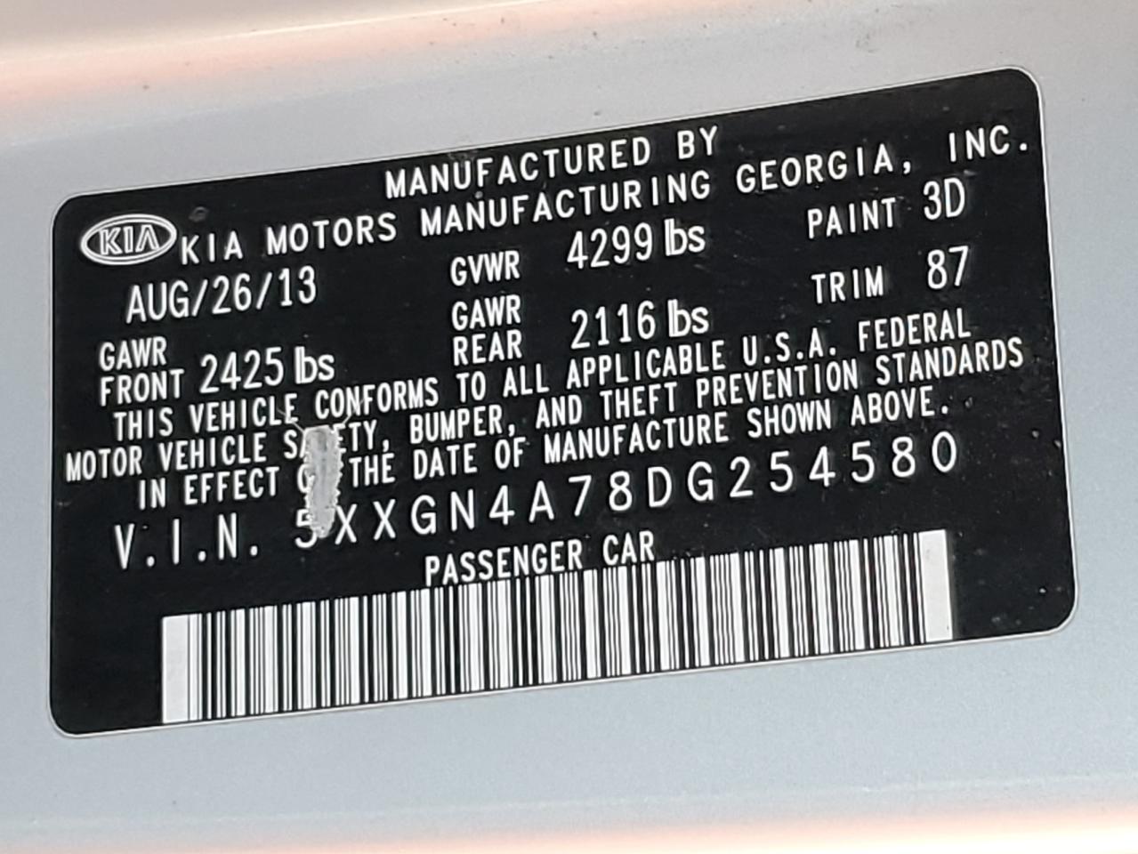 2013 KIA OPTIMA