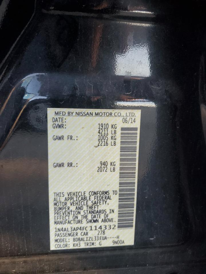 2015 NISSAN ALTIMA