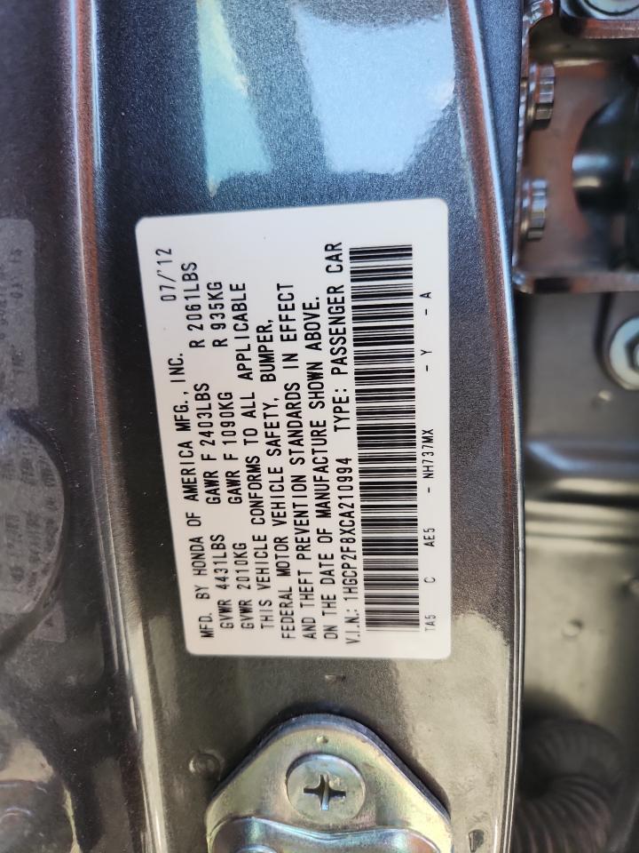2012 HONDA ACCORD