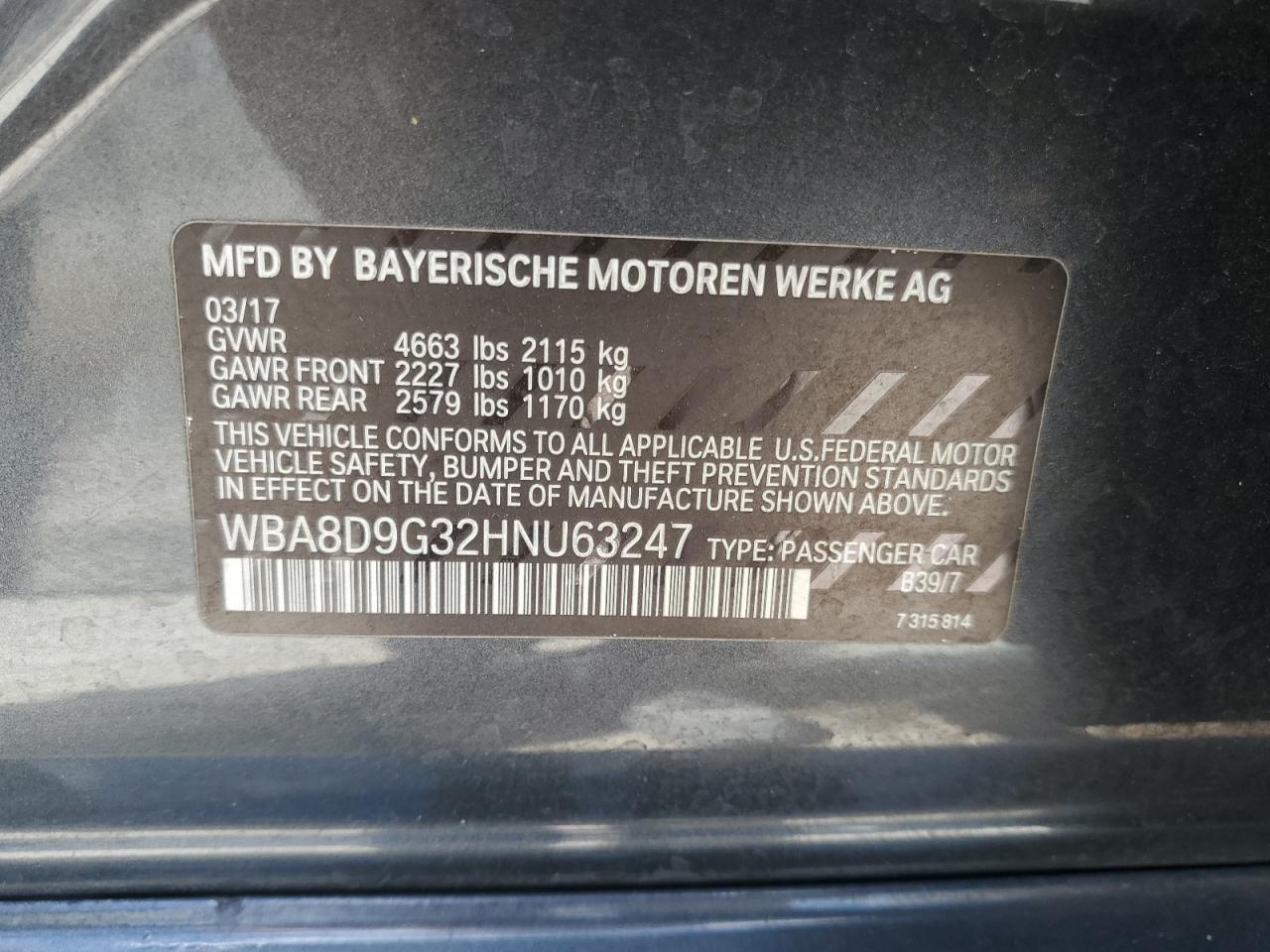 2017 BMW 3 SERIES