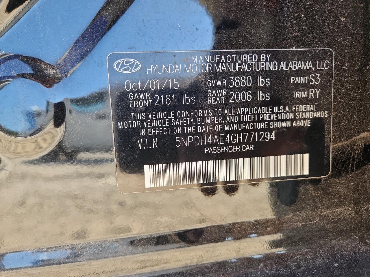 2016 HYUNDAI ELANTRA
