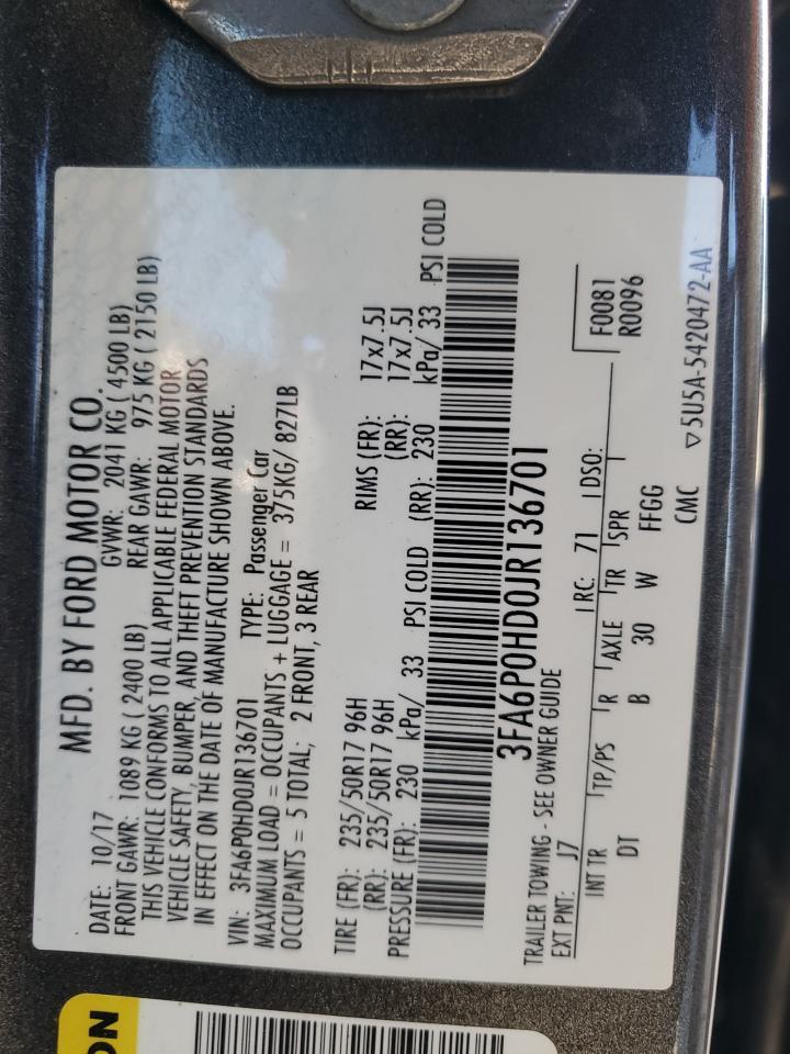 2018 FORD FUSION