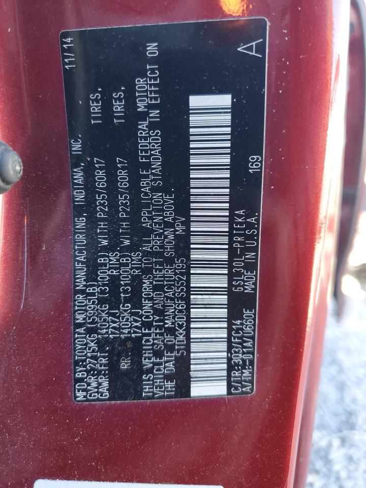 2015 TOYOTA SIENNA
