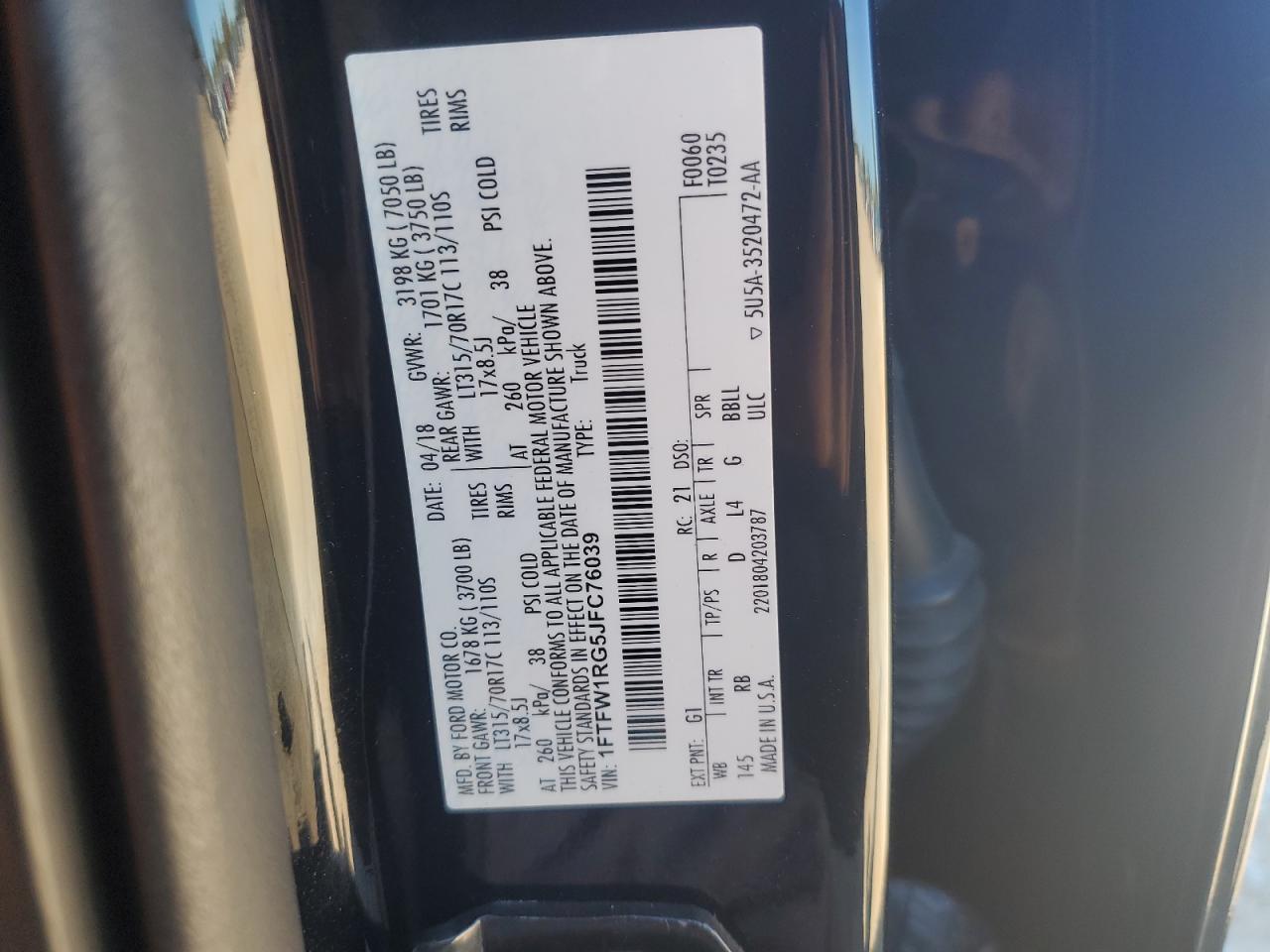 2018 FORD F-150