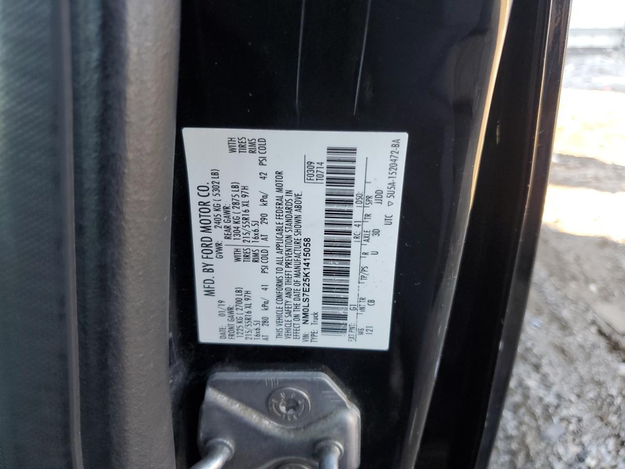 2019 FORD TRANSIT CONNECT