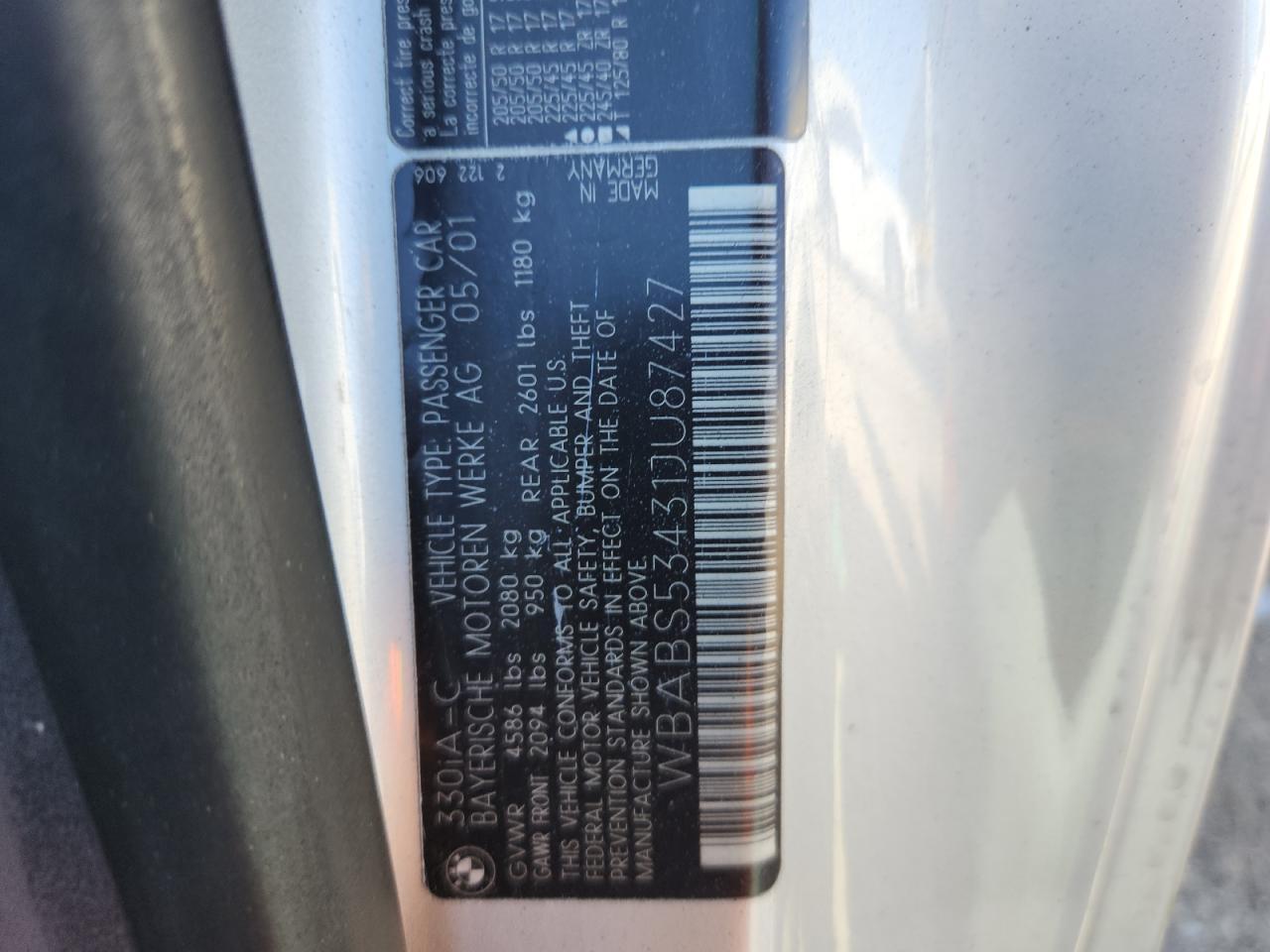 2001 BMW 3 SERIES
