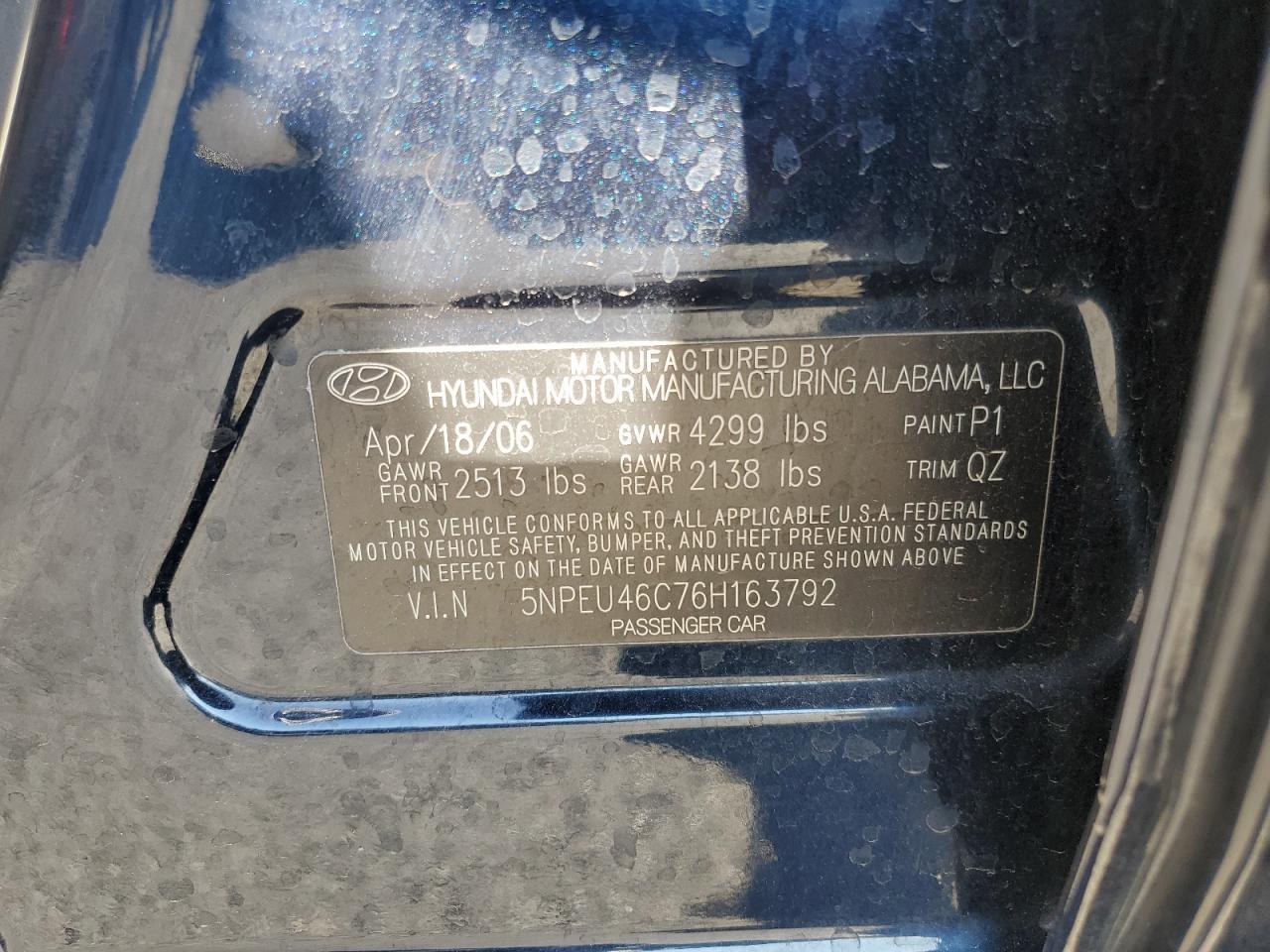 2006 HYUNDAI SONATA