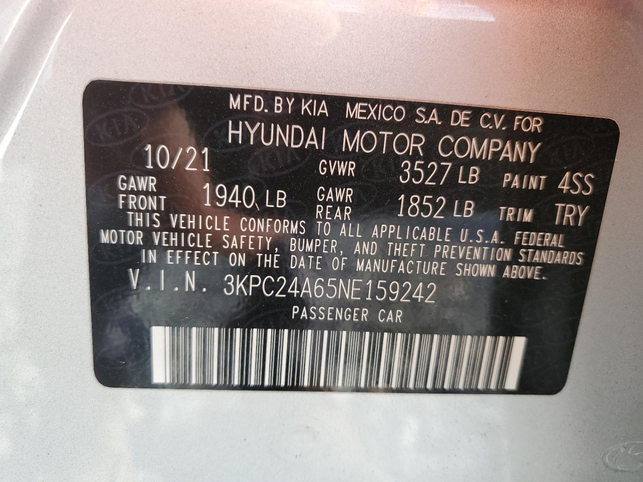 2022 HYUNDAI ACCENT