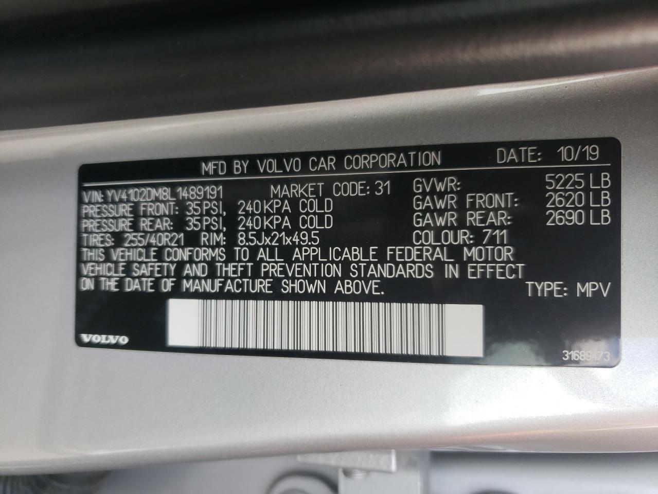 2020 VOLVO XC60