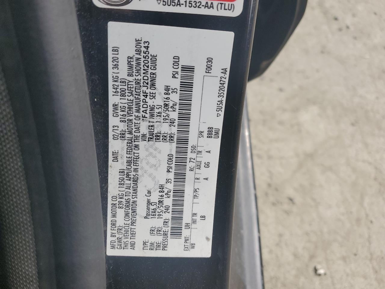 2013 FORD Fiesta