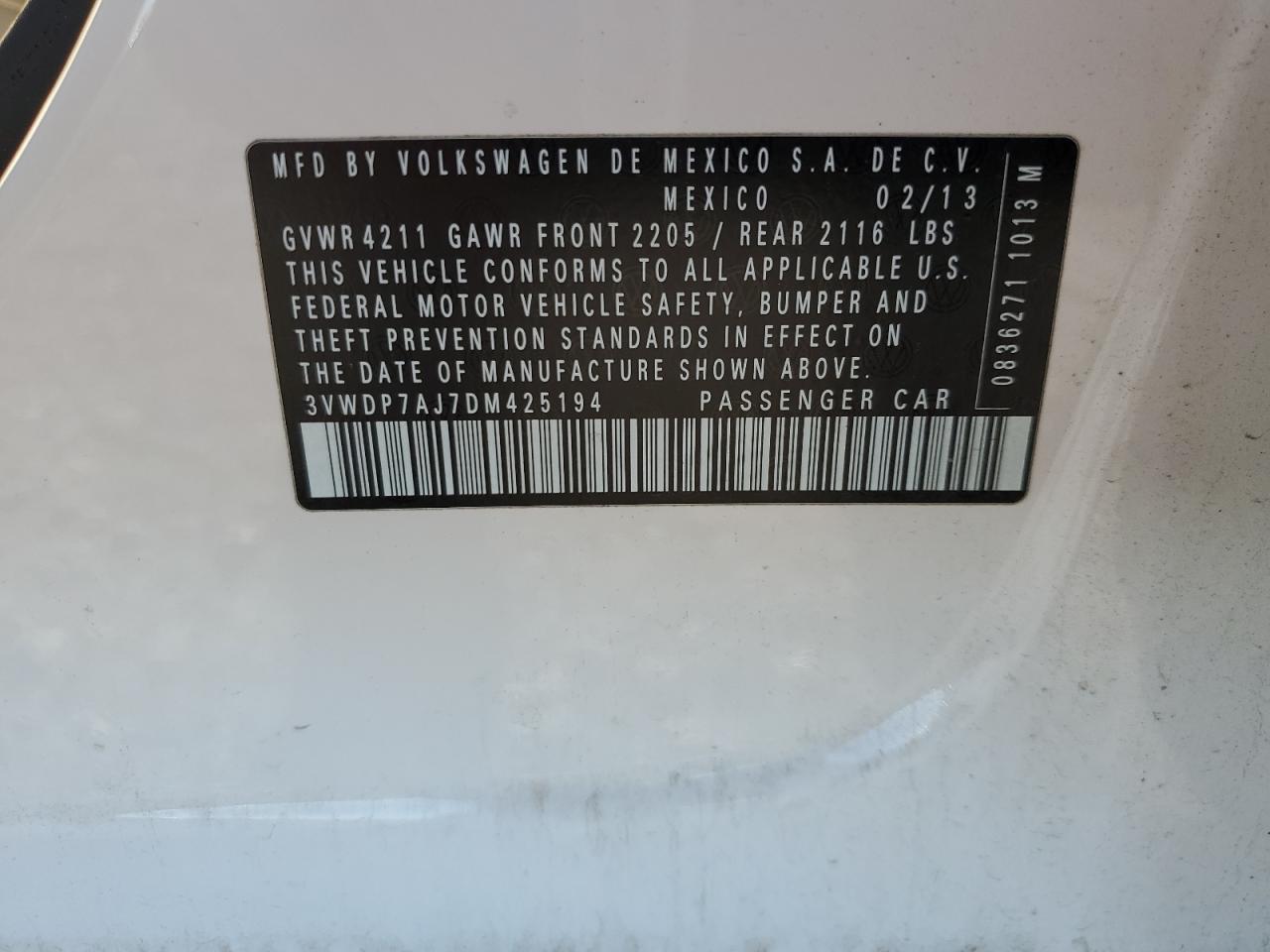 2013 VOLKSWAGEN JETTA