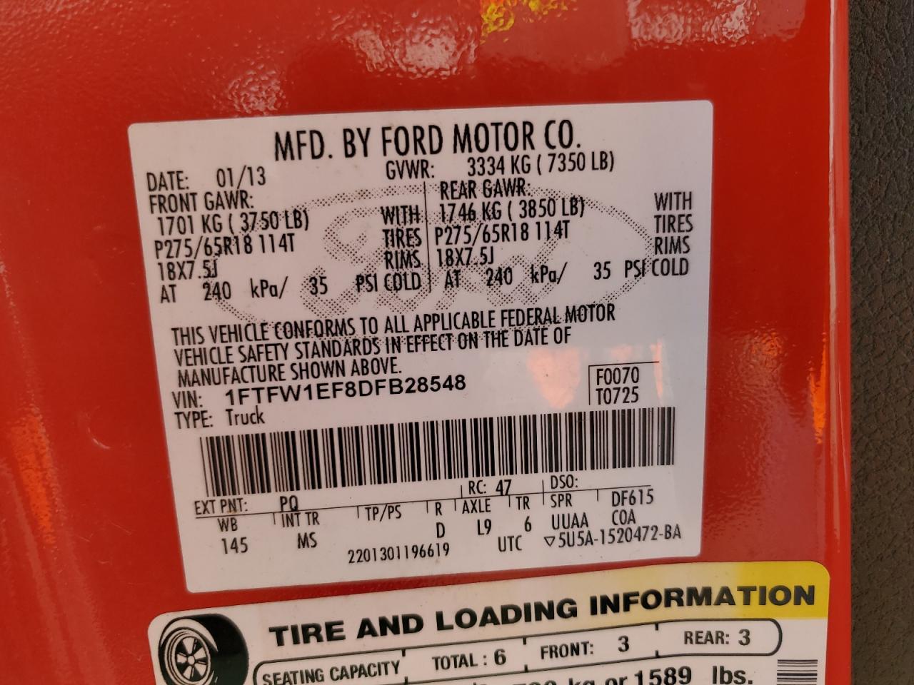 2013 FORD F-150