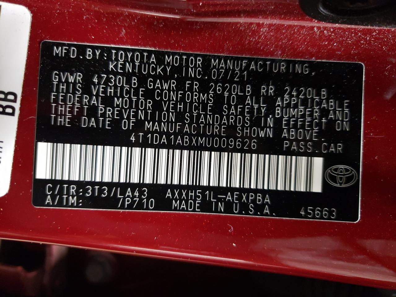 2021 TOYOTA Avalon