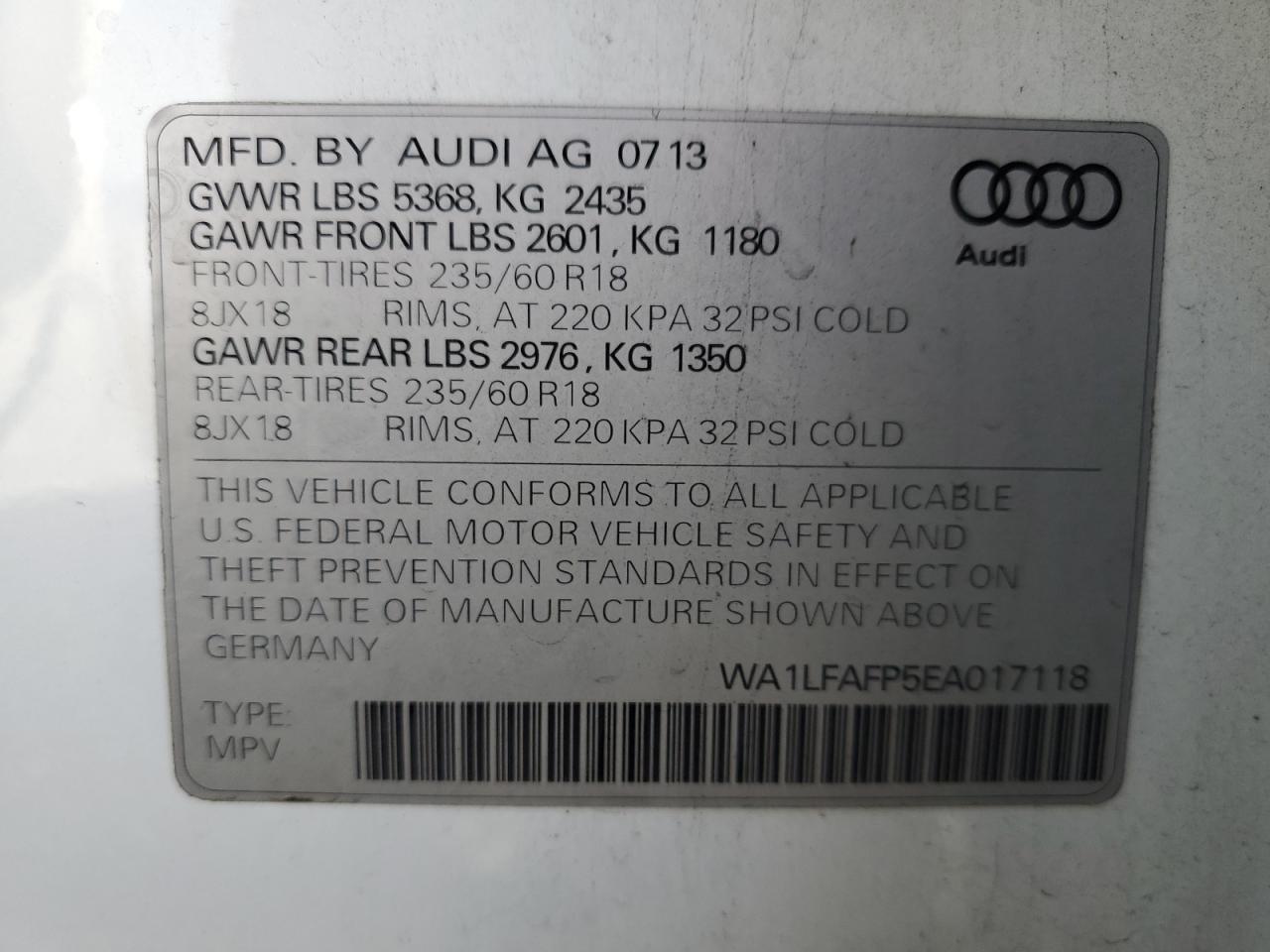 2014 AUDI Q5