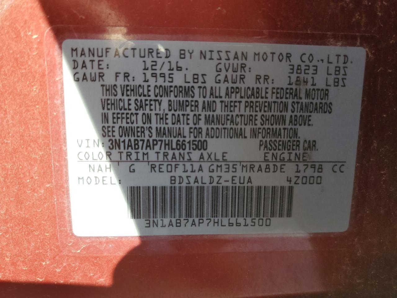 2017 NISSAN SENTRA