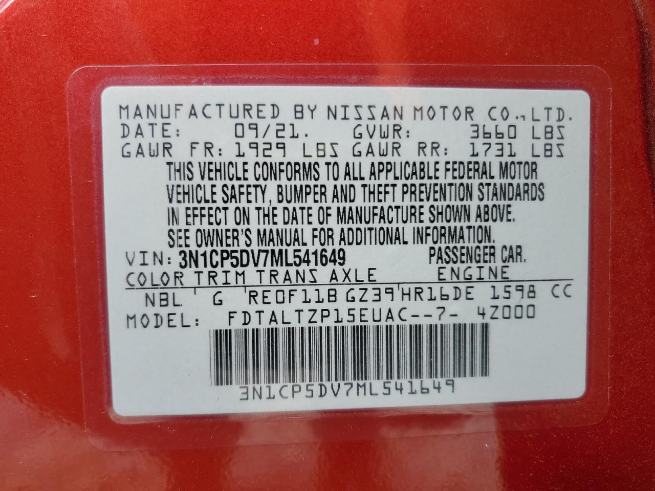 2021 NISSAN KICKS