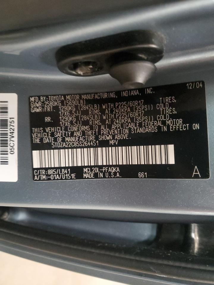 2005 TOYOTA SIENNA
