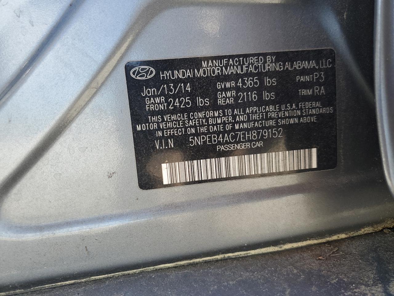 2014 HYUNDAI SONATA
