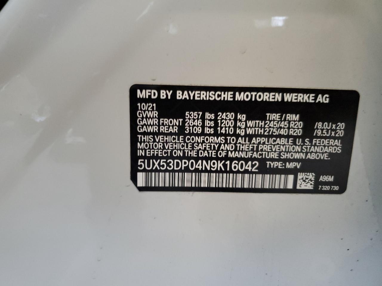 2022 BMW X3