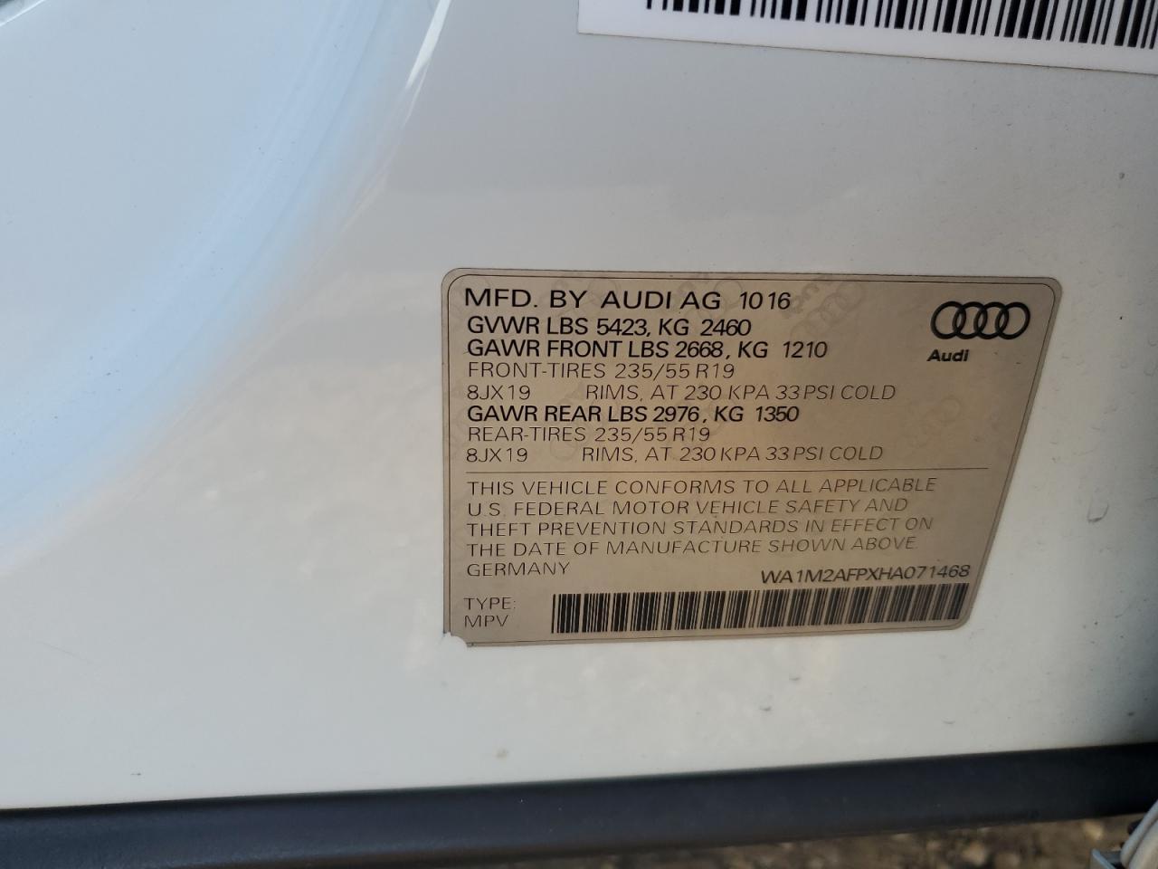 2017 AUDI Q5
