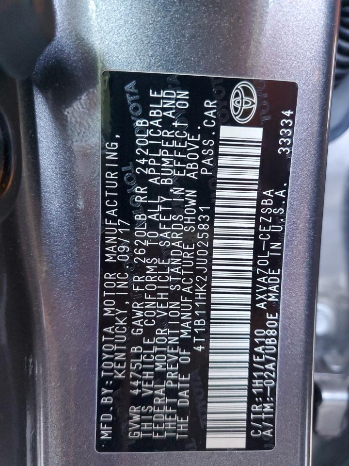 2018 TOYOTA CAMRY