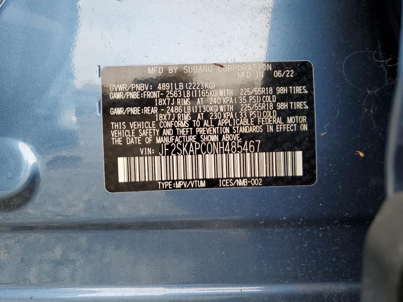 2022 SUBARU FORESTER