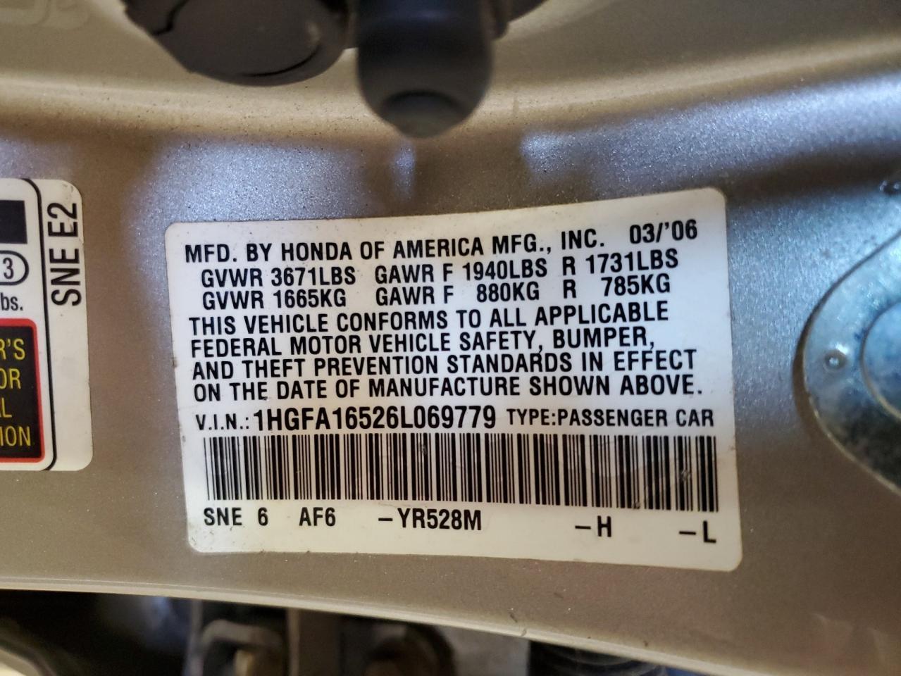 2006 HONDA CIVIC