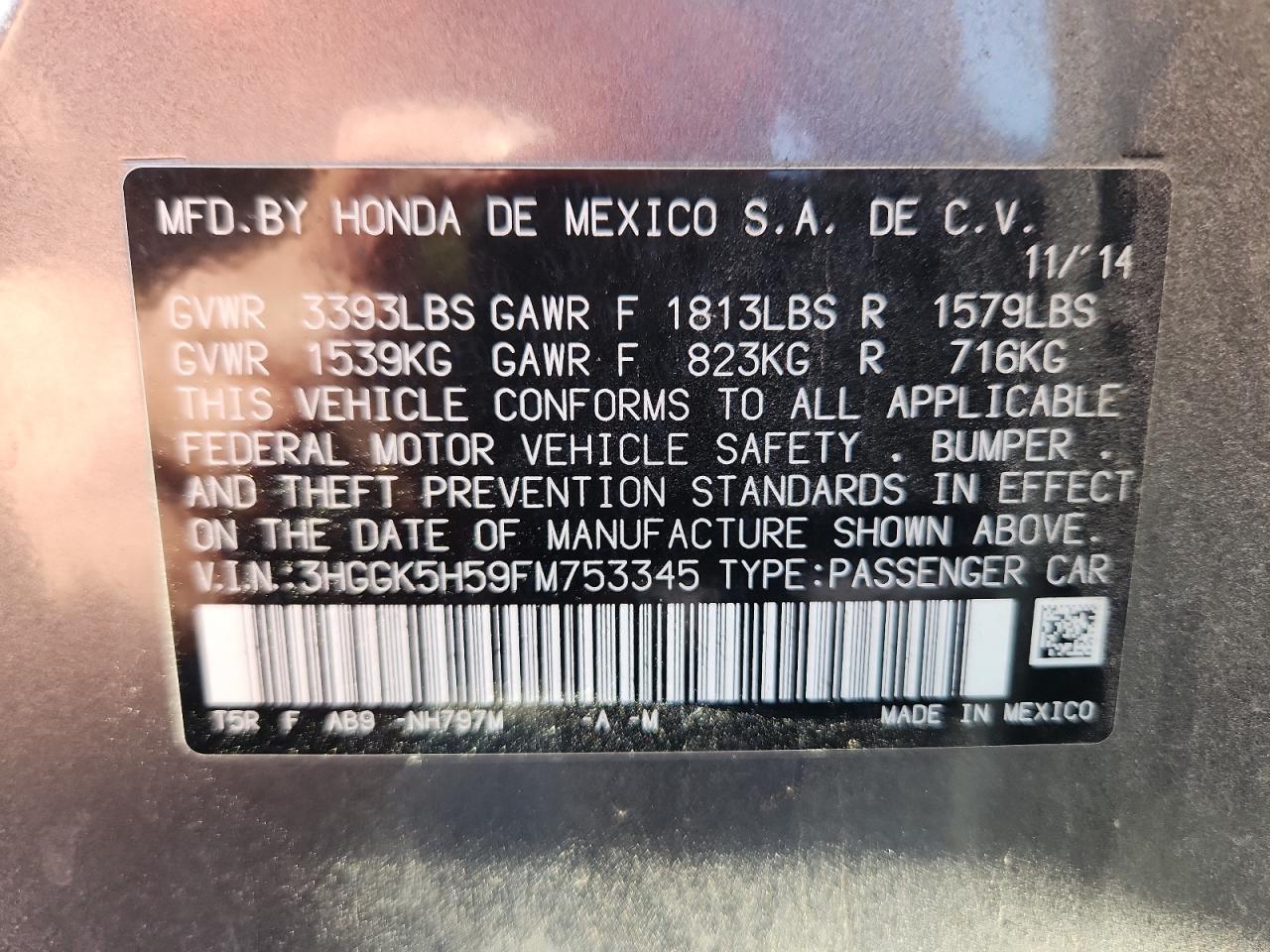 2015 HONDA FIT