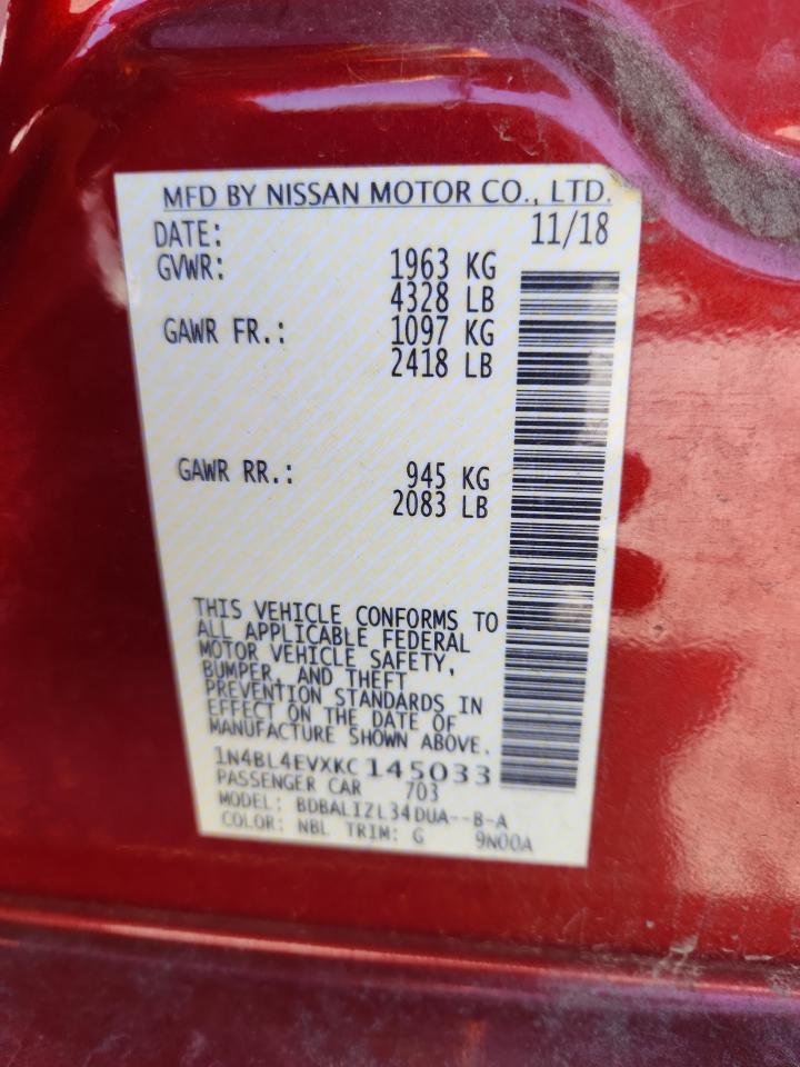 2019 NISSAN ALTIMA