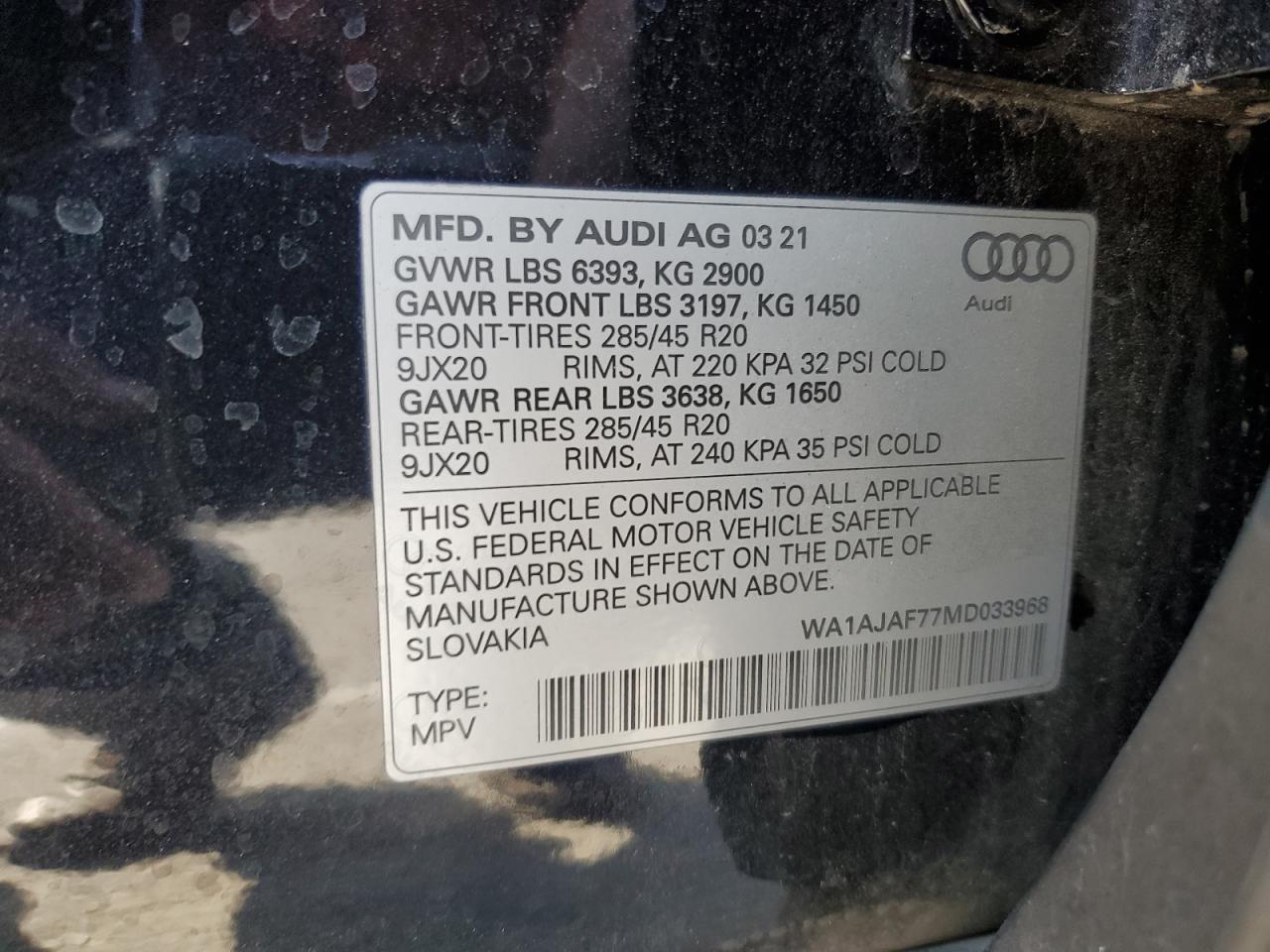 2021 AUDI Q7