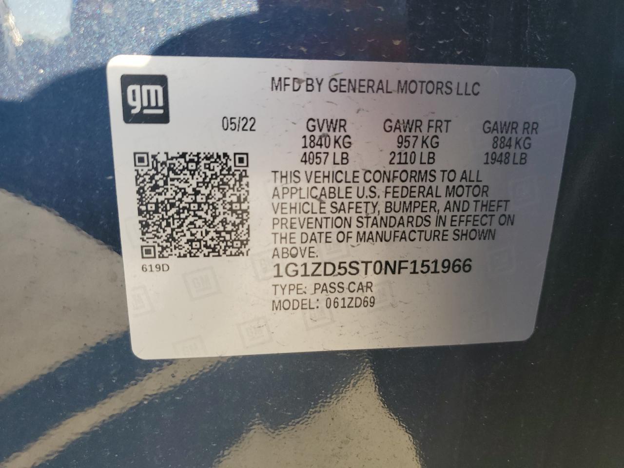 2022 CHEVROLET MALIBU