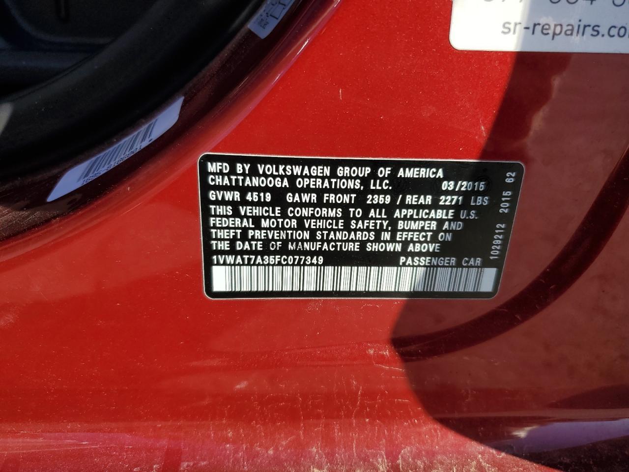 2015 VOLKSWAGEN Passat