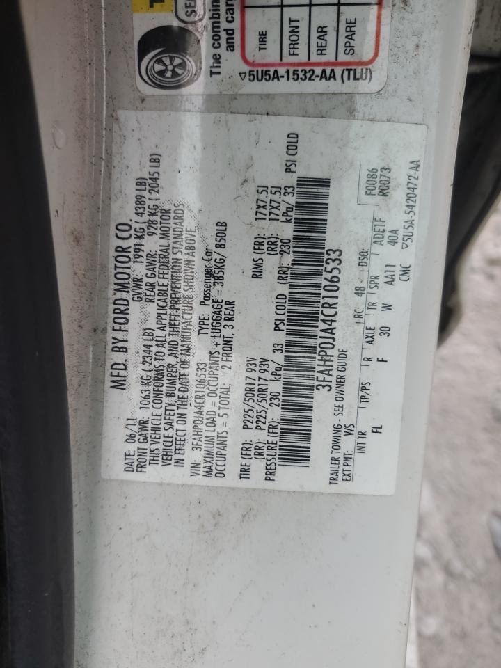 2012 FORD FUSION