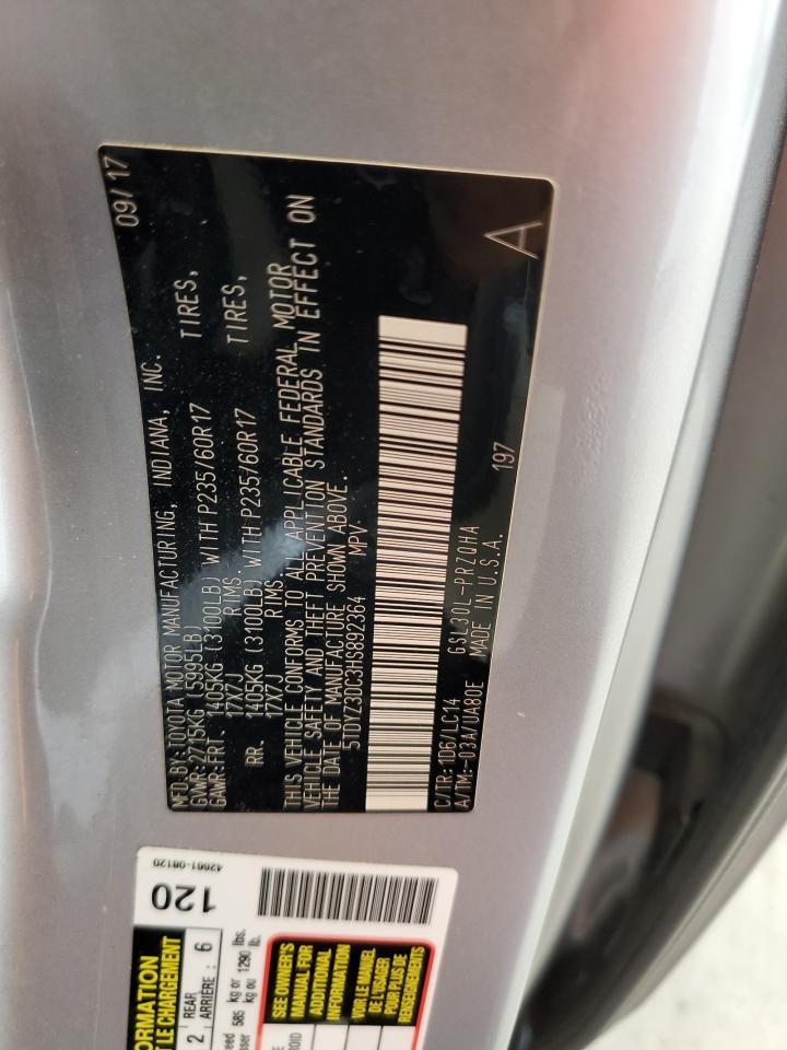 2017 TOYOTA SIENNA